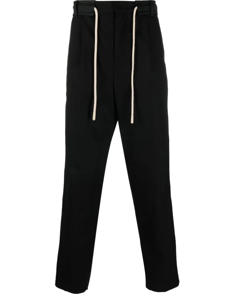 Palm Angels Straight-Leg-Hose mit Streifen - Schwarz Schwarz
