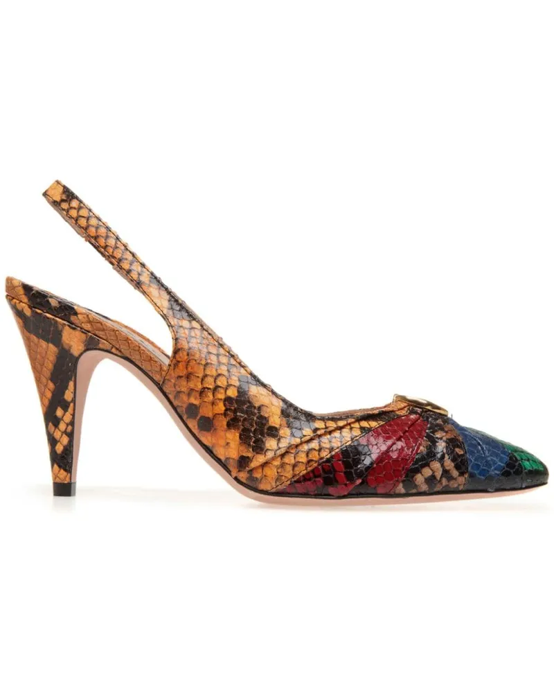 Bally Pumps mit Schlangen-Optik - Orange Orange