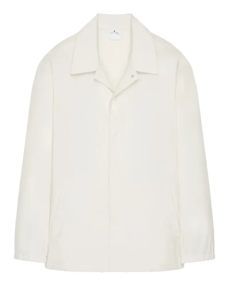 Courrèges logo-print oversized jacket - Weiß Weiß