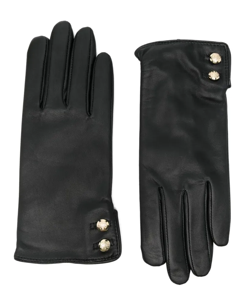 Ralph Lauren Handschuhe mit Knöpfen - Schwarz Schwarz