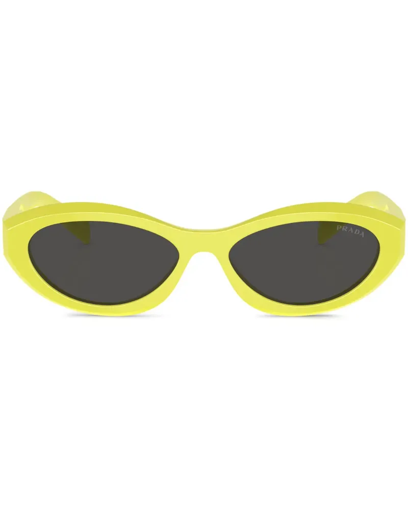 Prada Sonnenbrille mit ovalem Gestell - Braun Braun