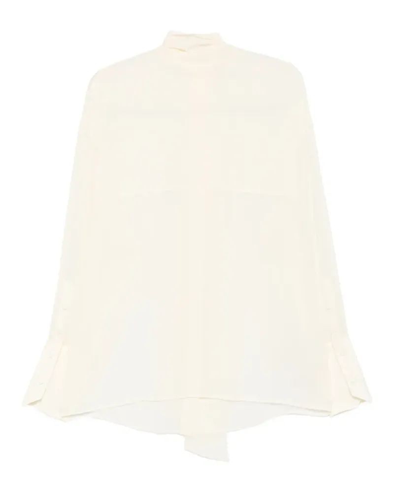 ARMARIUM Elide tie-neck button-cuff blouse - Nude Nude