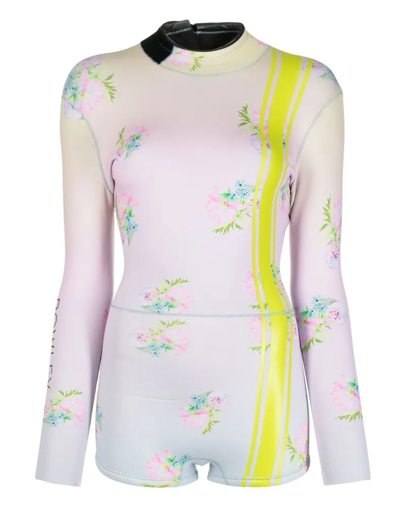 Cynthia Rowley Badeanzug mit Streifen - Rosa Rosa