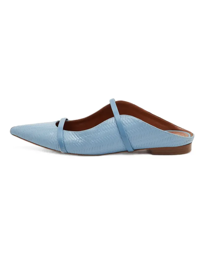 Malone Souliers Maureen Mules mit Webmuster - Blau Blau