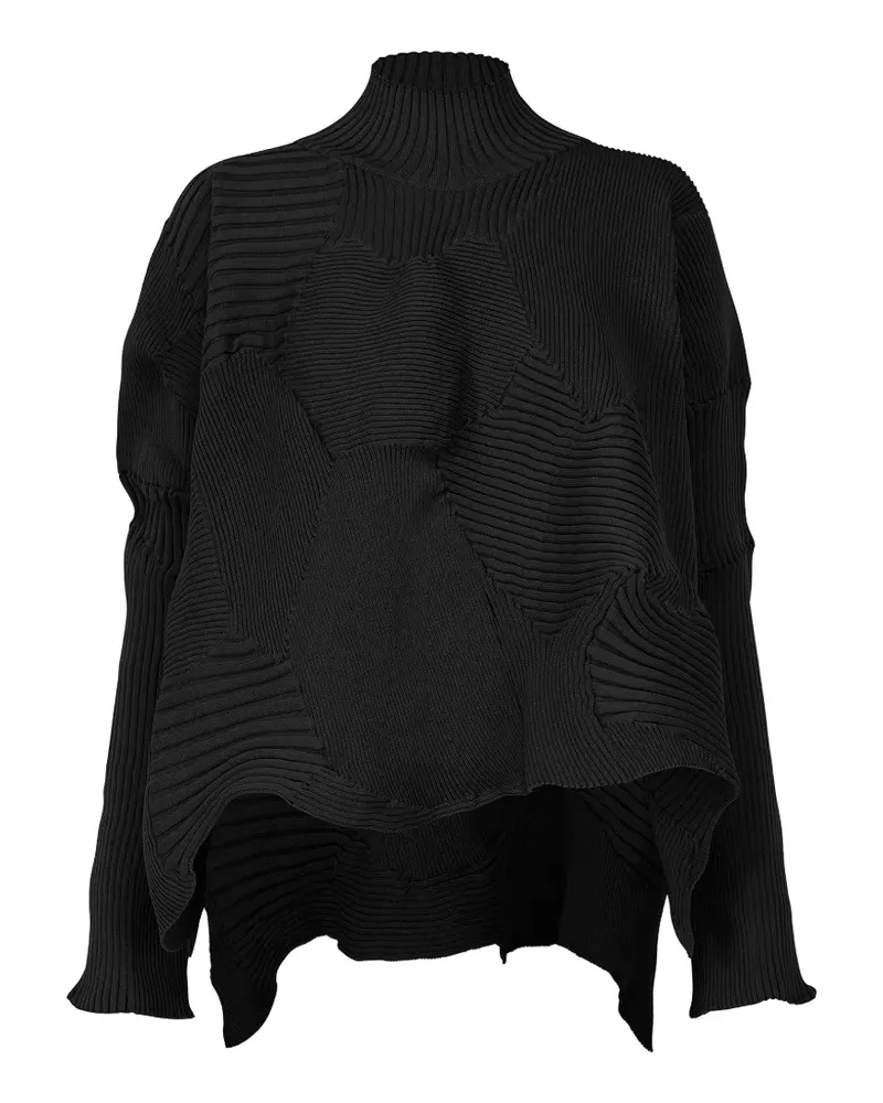 Issey Miyake Kone Pullover mit Stehkragen - Schwarz Schwarz