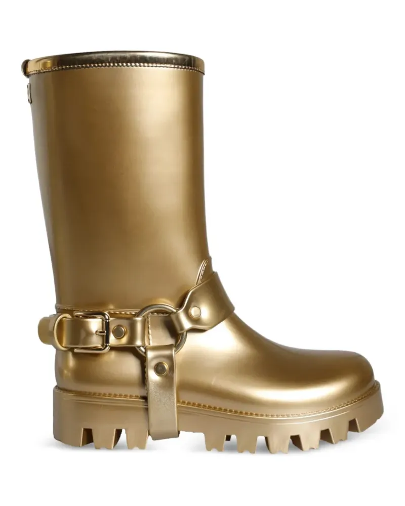 Dolce & Gabbana Metallische Stiefel - Gold Gold