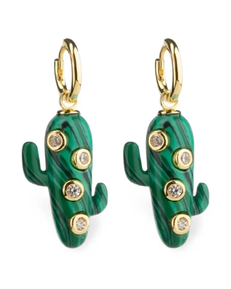 Eshvi cactus drop earrings - Grün Grün