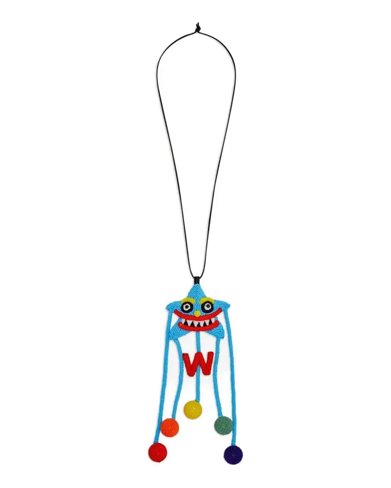 Walter van Beirendonck Dance Jewel beaded necklace - Blau Blau
