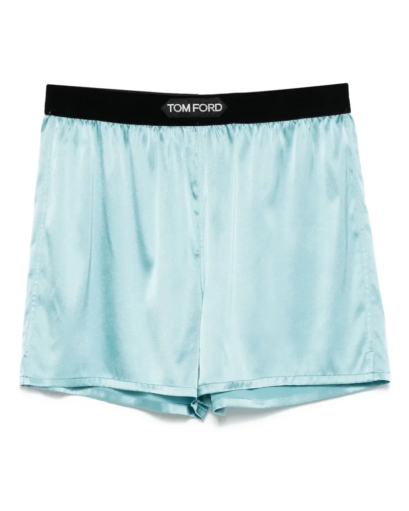Tom Ford Pyjama-Shorts aus Satin - Blau Blau