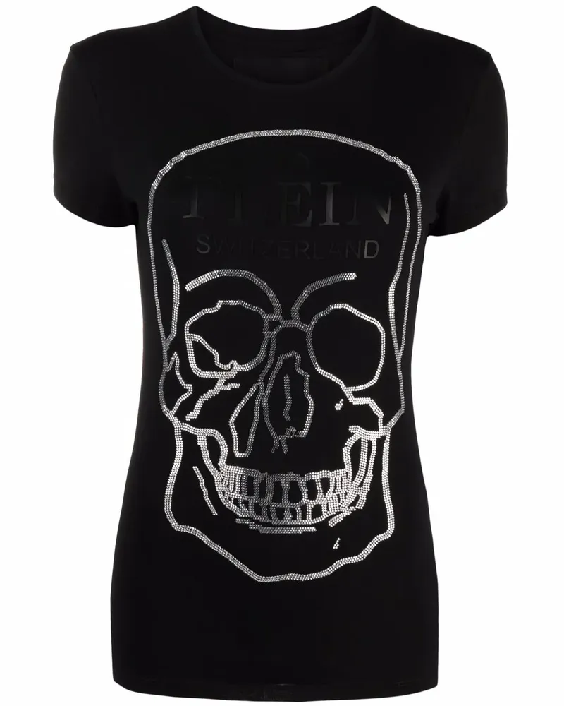 Philipp Plein T-Shirt mit Totenkopf-Print - Schwarz Schwarz