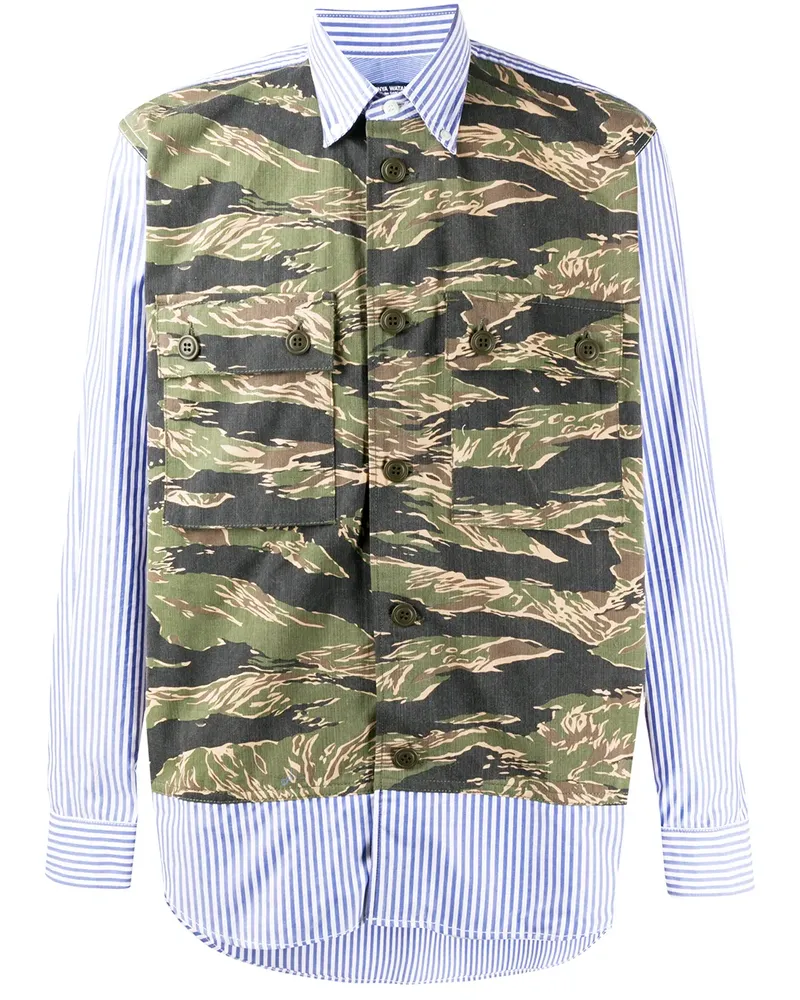 Junya Watanabe Hemd mit Military-Weste - Weiß Weiß