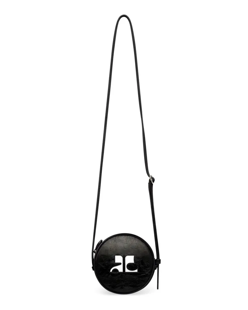 Courrèges Kleine Reedition Circle Tasche - Schwarz Schwarz