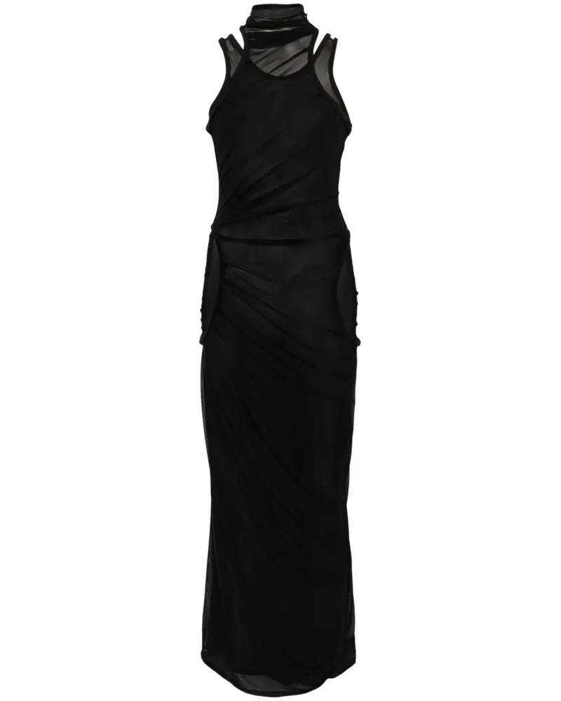 COPERNI Maxikleid in Netzoptik - Schwarz Schwarz