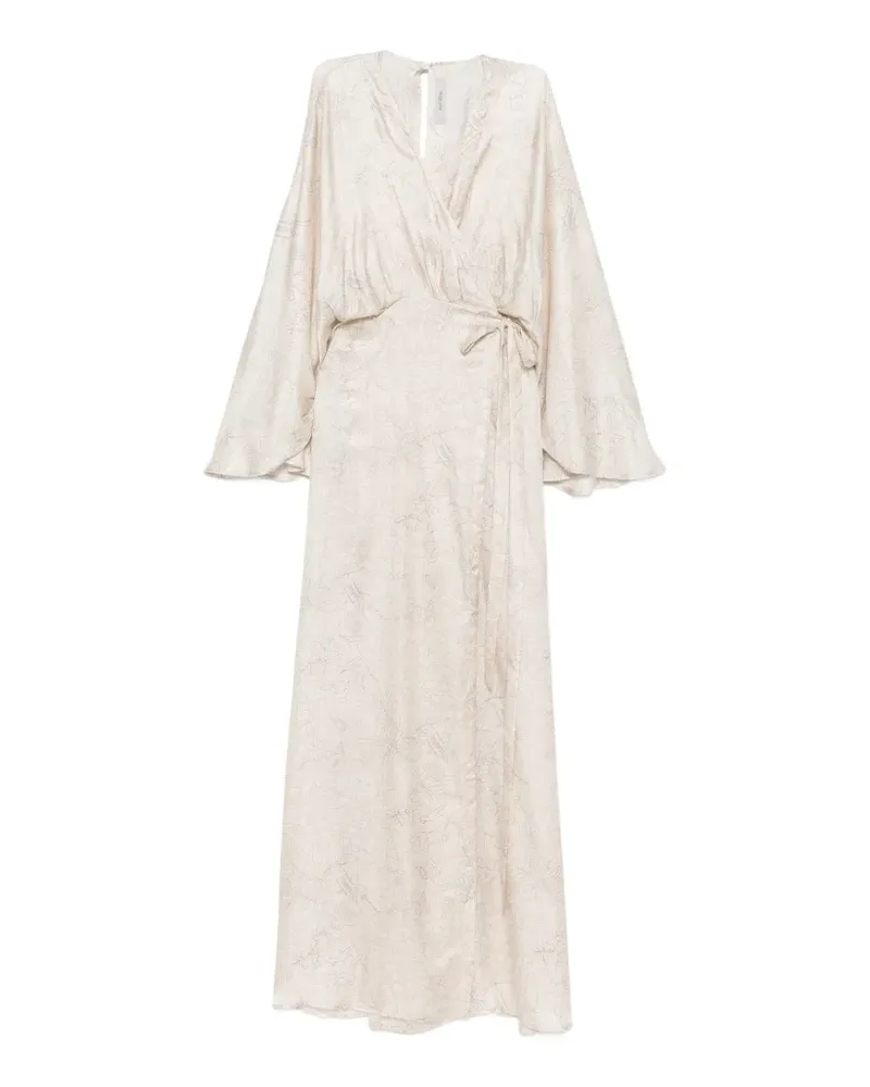 Golden Goose jacquard wrap maxi dress - Nude Nude