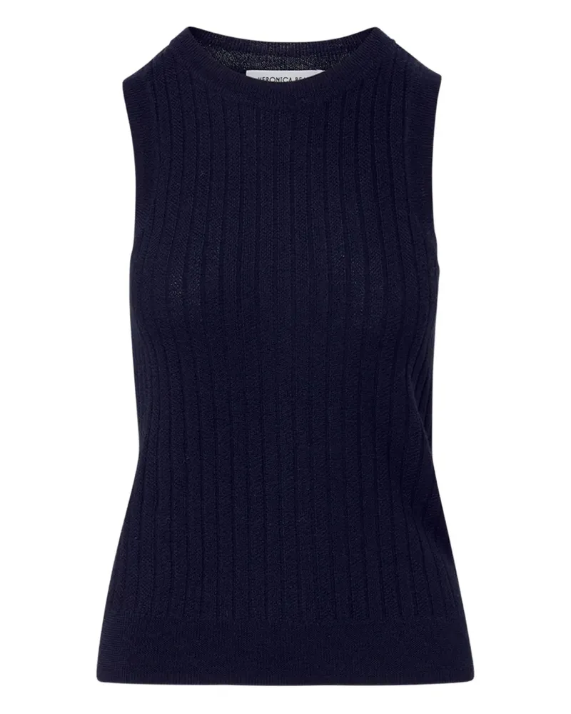 Veronica Beard Trägershirt aus geripptem Strick - Blau Blau