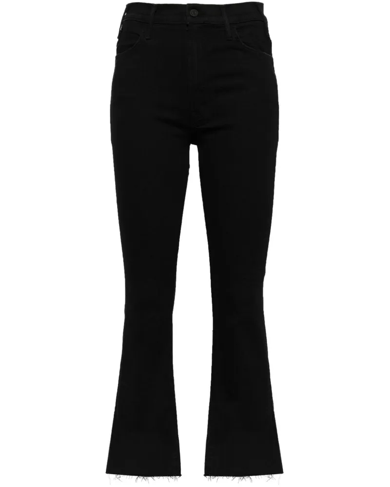 Mother Ausgestellte Cropped-Jeans - Schwarz Schwarz