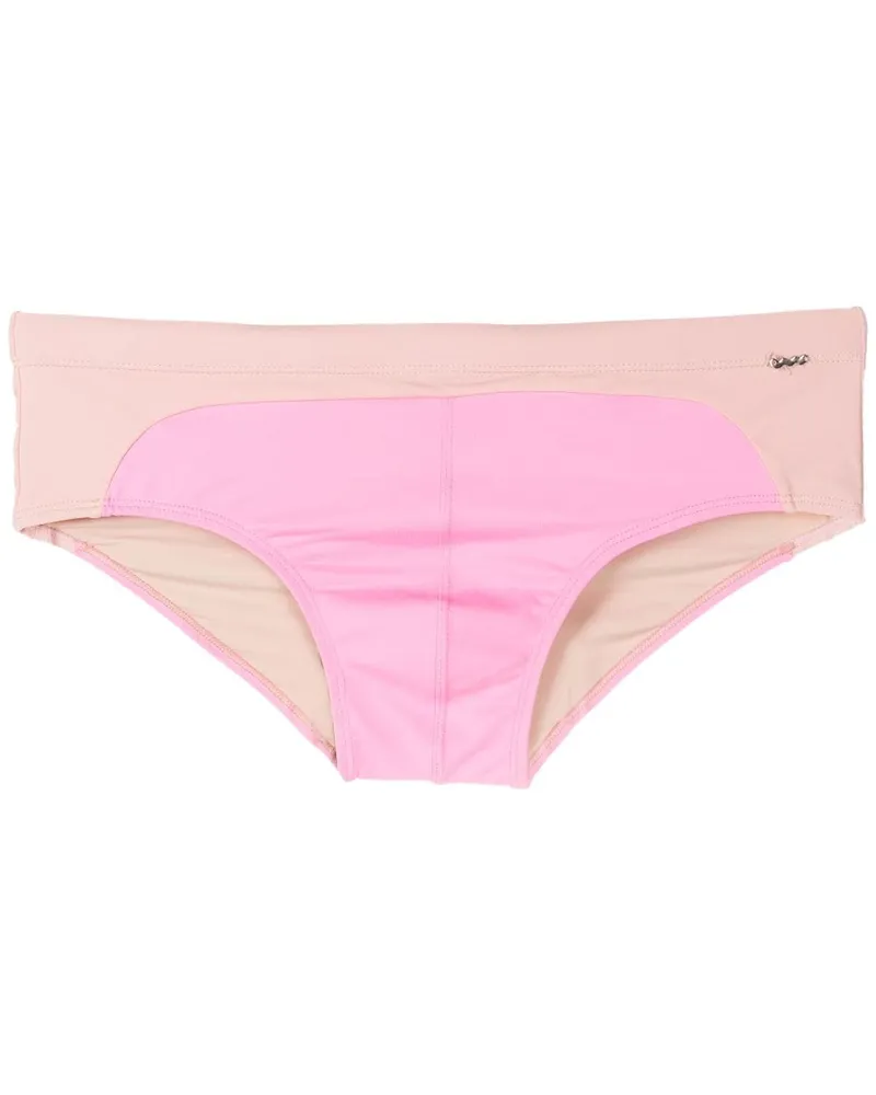 Amir Slama Badehose mit Kontrasteinsatz - Rosa Rosa