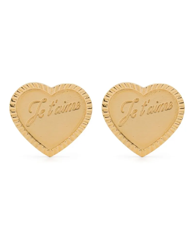 Wouters & Hendrix heart-shaped stud earrings Gold