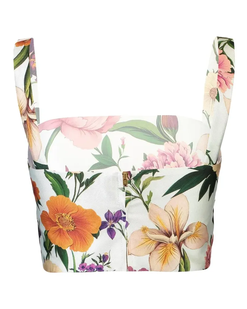 Borgo De Nor Didi floral-print crop top - Weiß Weiß