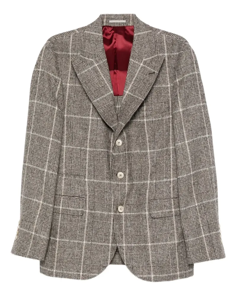 Brunello Cucinelli Kariertes Sakko - Braun Braun