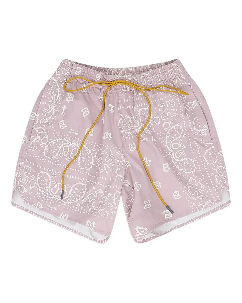 RHUDE Badeshorts mit Bandana-Print - Rosa Rosa