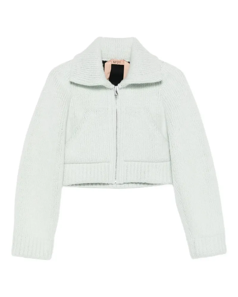 N° 21 Cardigan mit Reißverschluss - Grün Grün