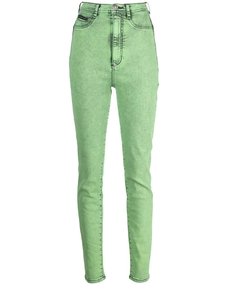 Philipp Plein Super High Leggings mit hohem Bund - Grün Grün