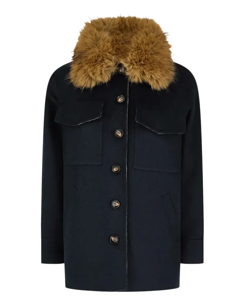 AVA ADORE Jacke mit Kragen aus Faux Fur - Blau Blau