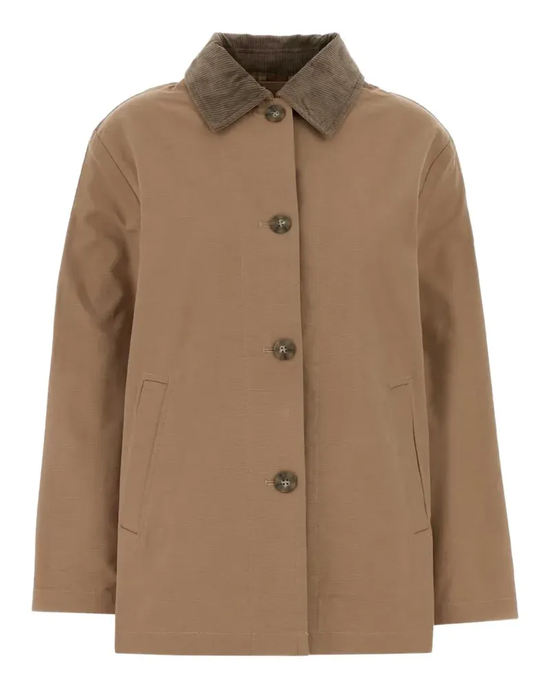 Calvin Klein Mantel mit Cordkragen - Braun Braun