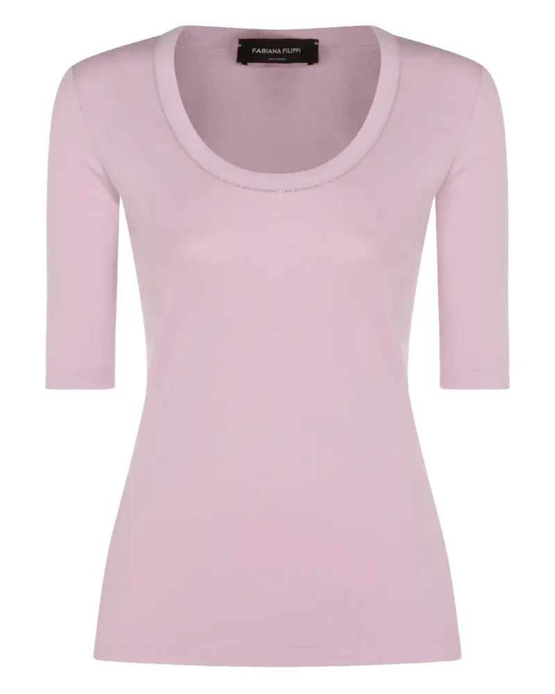 Fabiana Filippi ribbed top - Rosa Rosa