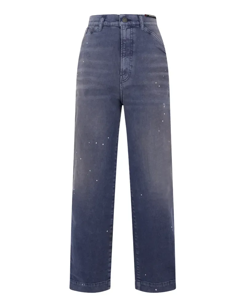 Diesel paint-splatter wide-leg jeans - Blau Blau