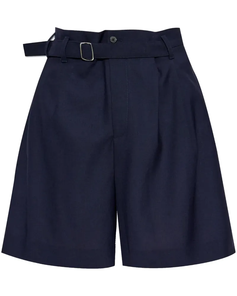 Jacquemus Bundfaltenshorts mit Gürtel - Blau Blau