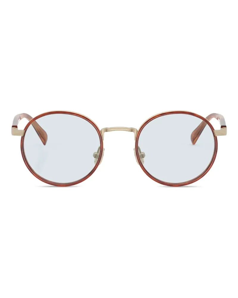 Brunello Cucinelli Tyler 003 Brille mit rundem Gestell - Braun Braun