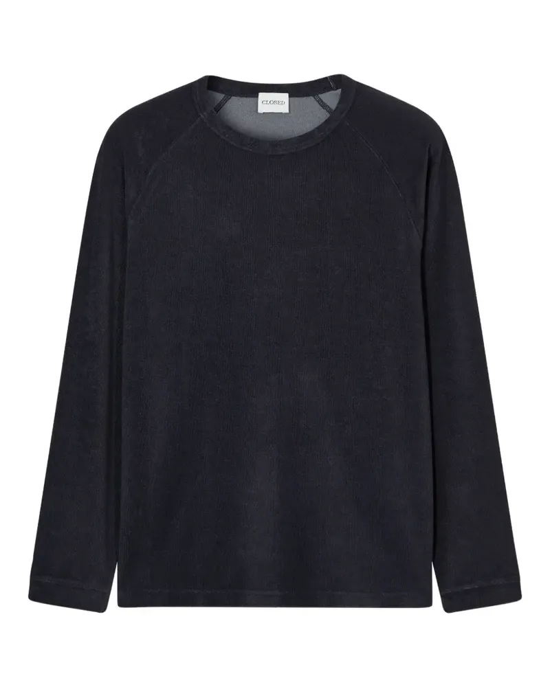 Closed raglan-sleeved T-shirt - Schwarz Schwarz