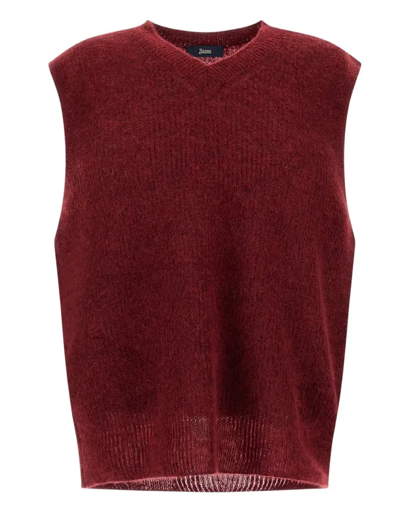 Herno Weste mit V-Ausschnitt - Rot Rot