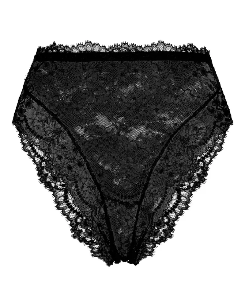 Dolce & Gabbana Slip mit floraler Spitze - Schwarz Schwarz