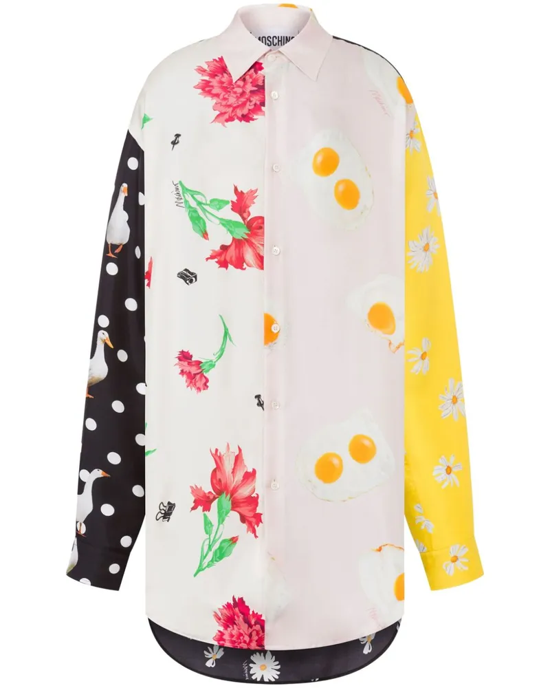 Moschino Hemd mit Print-Mix - Weiß Weiß