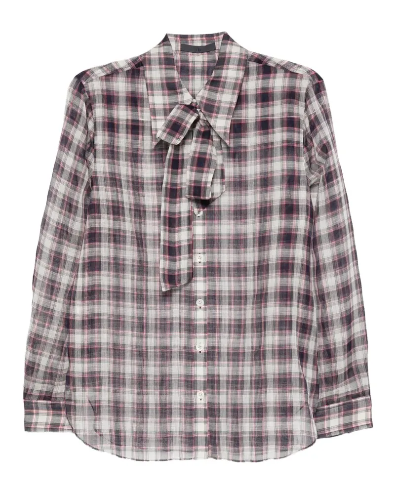 tibi check-pattern shirt - Weiß Weiß