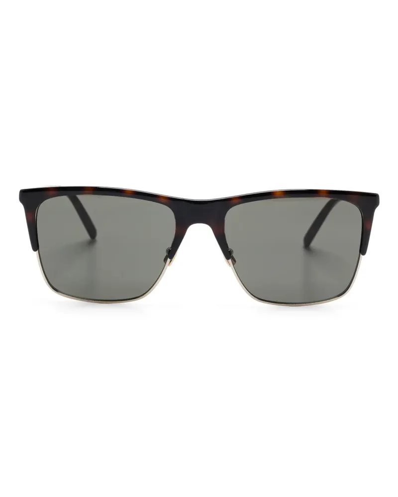 Saint Laurent Sonnenbrille mit eckigem Gestell - Braun Braun