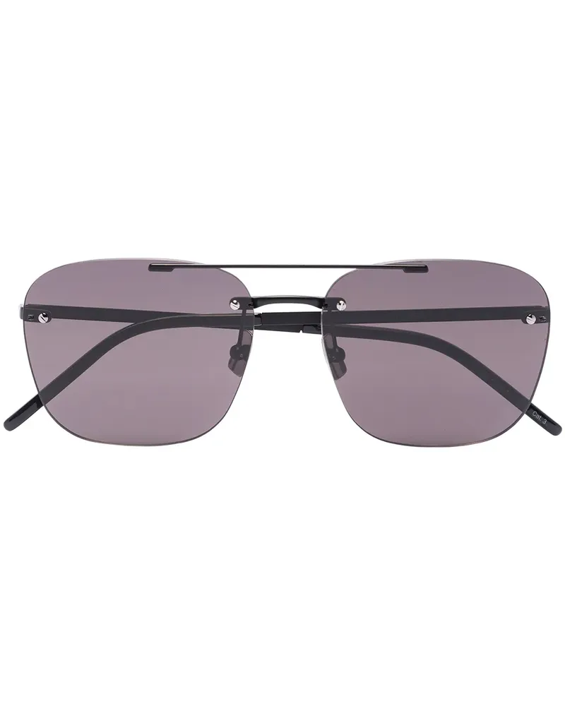 Saint Laurent Rahmenlose Sonnenbrille - Schwarz Schwarz
