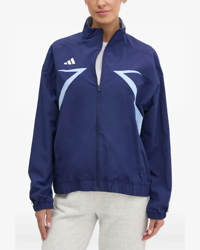 adidas logo-print panelled jacket - Blau Blau