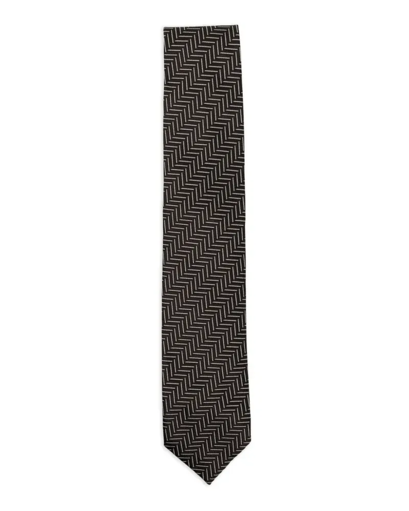 Tom Ford herringbone-pattern silk tie - Braun Braun