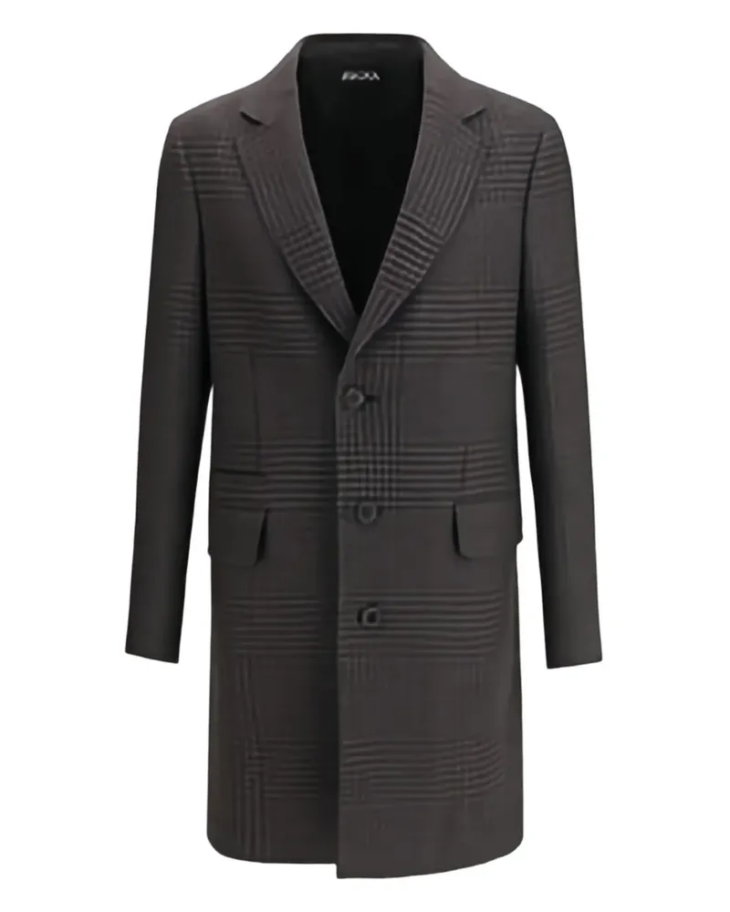 Ermenegildo Zegna Karierter Mantel - Grau Grau