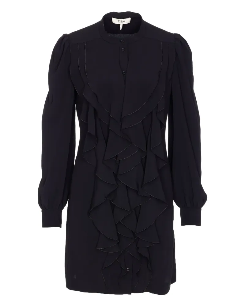 Chloé Bluse mit Rüschendetail - Schwarz Schwarz