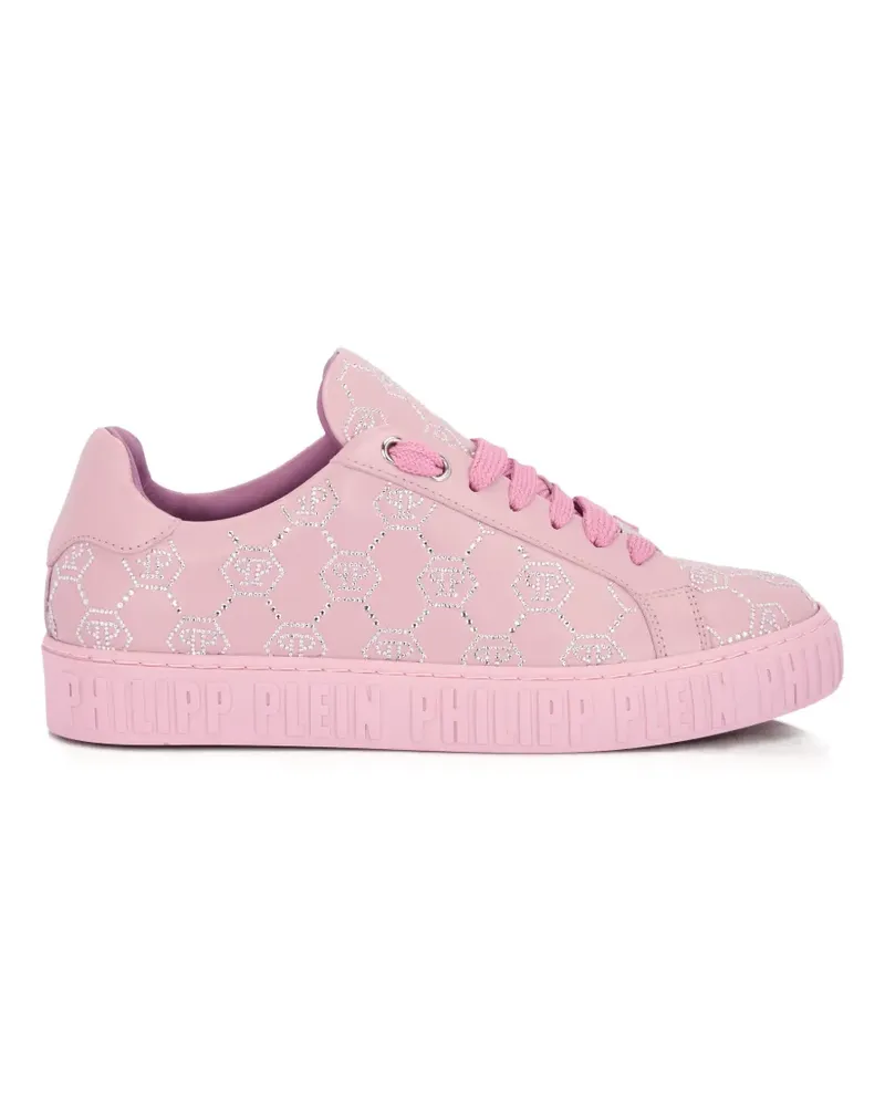 Philipp Plein Carson monogram strass low-top sneakers - Rosa Rosa