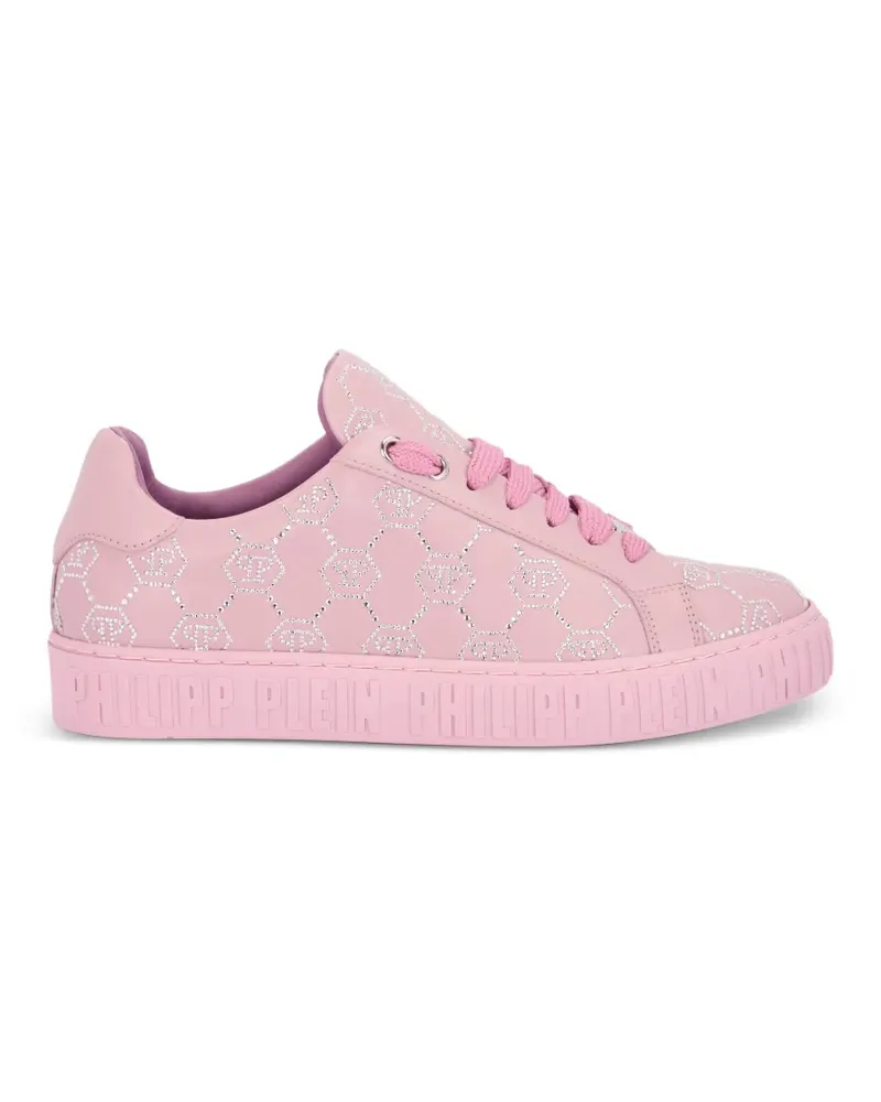 Philipp Plein Carson monogram strass low-top sneakers - Rosa Rosa