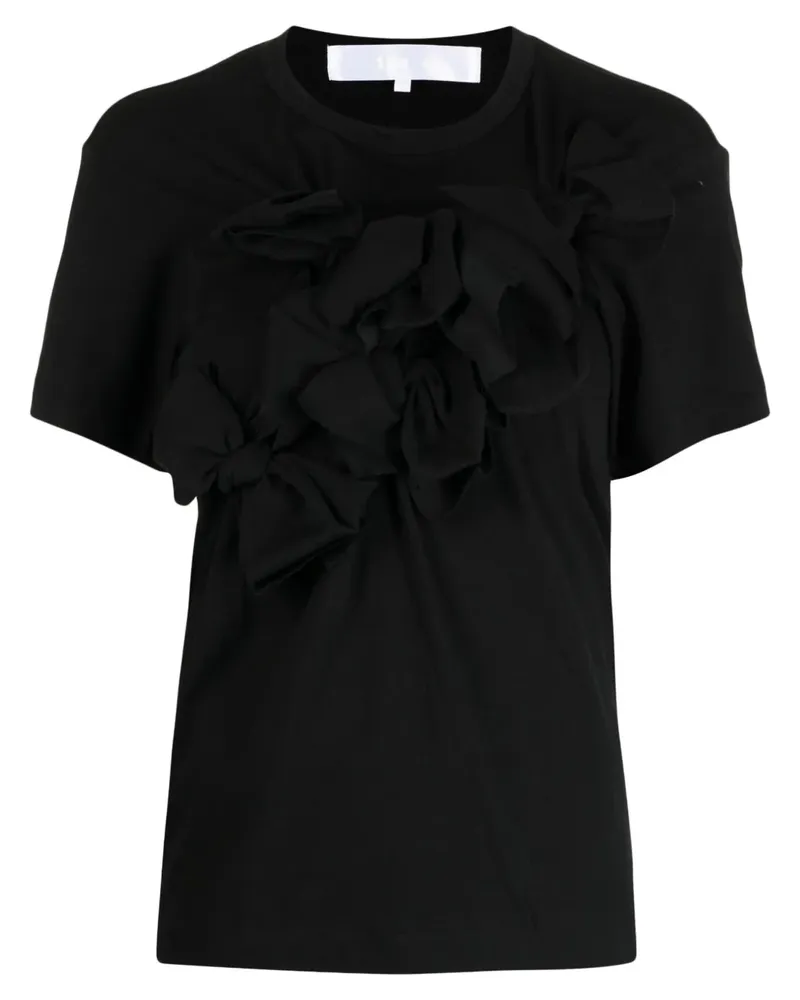 Comme des Garçons T-Shirt mit Schleife - Schwarz Schwarz