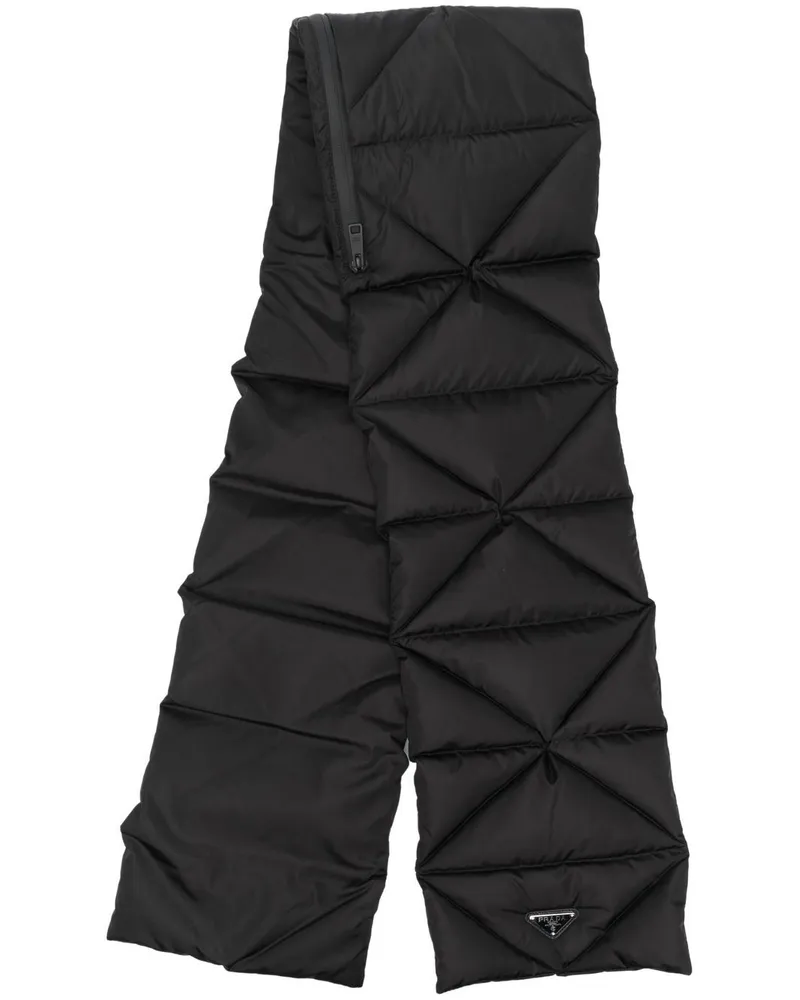Prada Gefütterter Schal aus Re-Nylon - Schwarz Schwarz