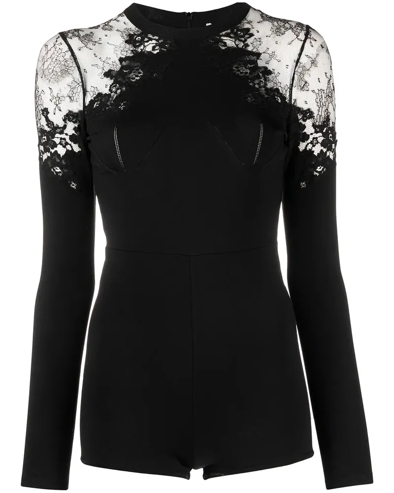 Valentino Garavani Playsuit mit Einsätzen - Schwarz Schwarz