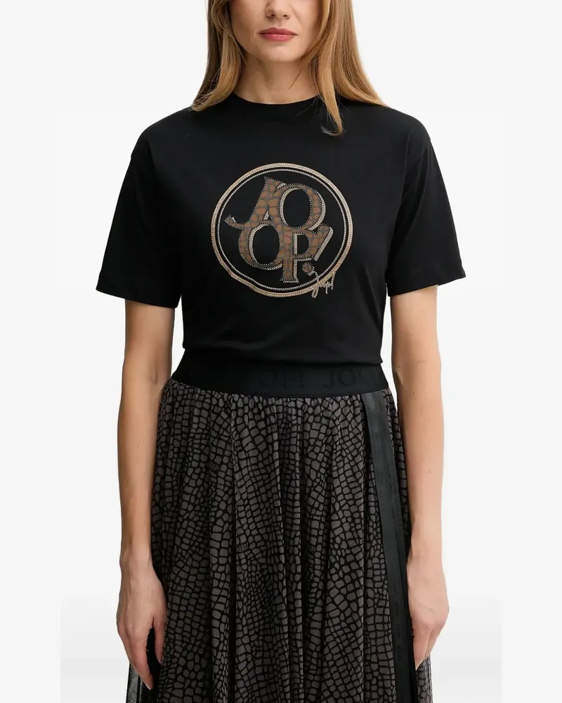 JOOP! Tashi logo-print rhinestone-embellished T-shirt - Schwarz Schwarz